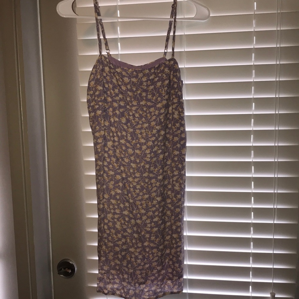 Purple spaghetti stap dress